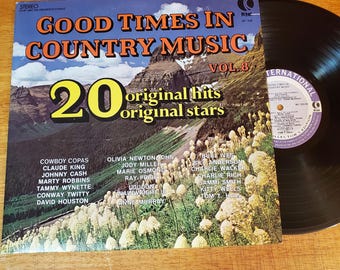 KTEL Vinyl Record - Good Times In Country Music - Play Tested LP Album - 1974 Compilation Original Artists