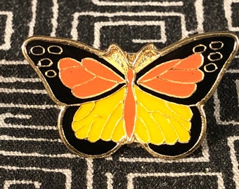 Tiger Milkweed Butterfly Enamel Pin - Garden - Monarch - Caterpillar - Butterfly Collection - New Beginning - Wings - Nectar - Metamorphosis