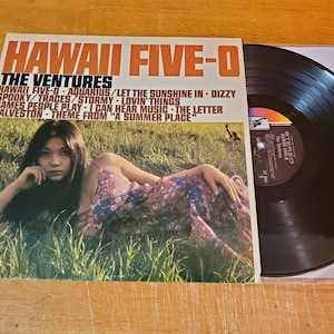 The Ventures Vinyl Record - Hawaii Five O - Play Tested LP Album - Vg- Original 1969 - Instrumental Guitar Surf Rock Music