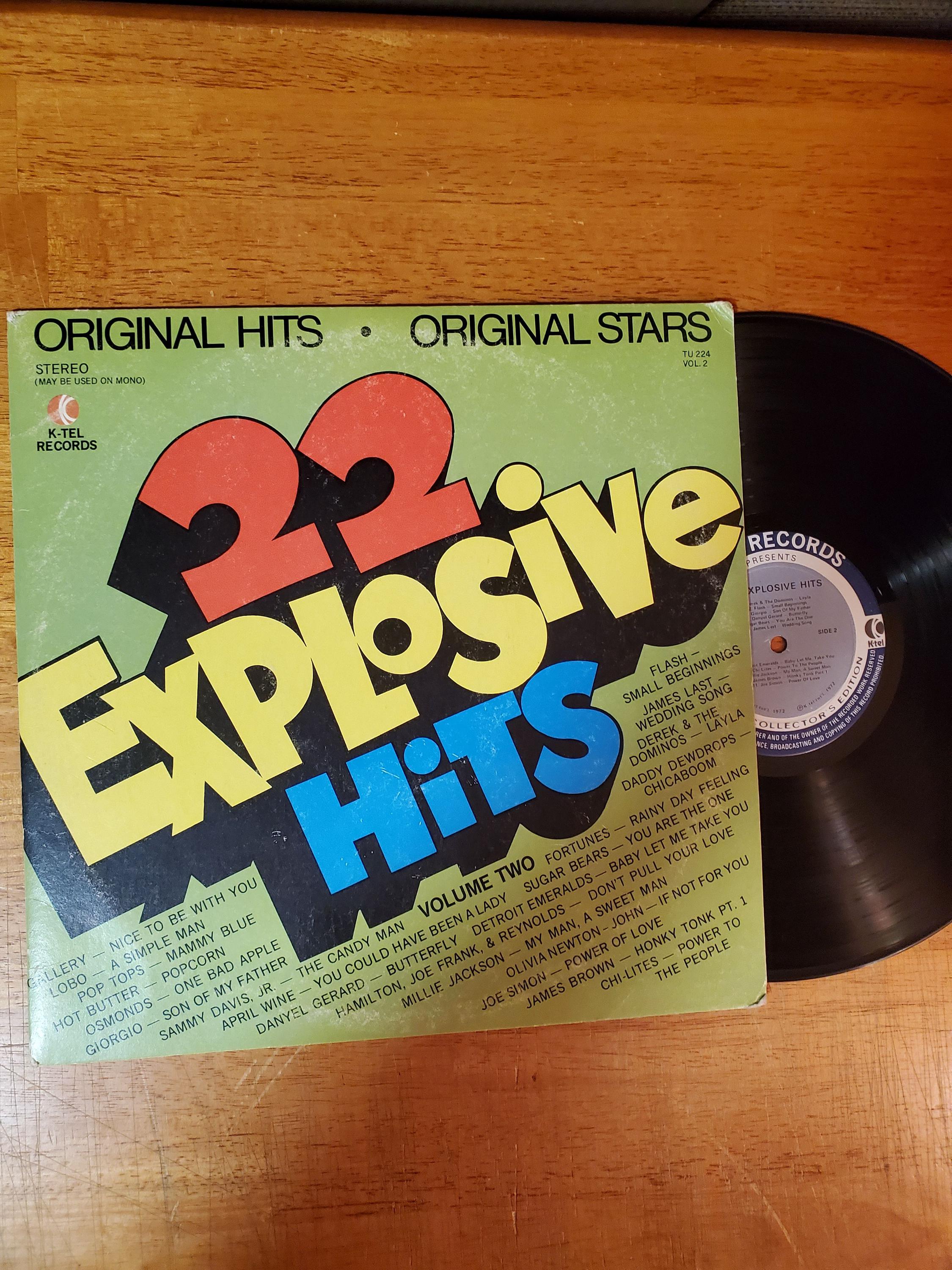 KTEL 22 Explosive Hits Vinyl Record - Play Tested LP Album 70s Hit