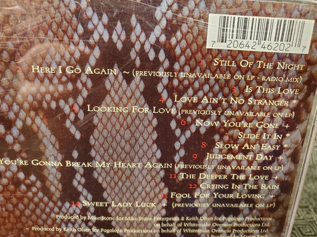 Whitesnake - Greatest Hits CD - Best of - Steve Vai - David