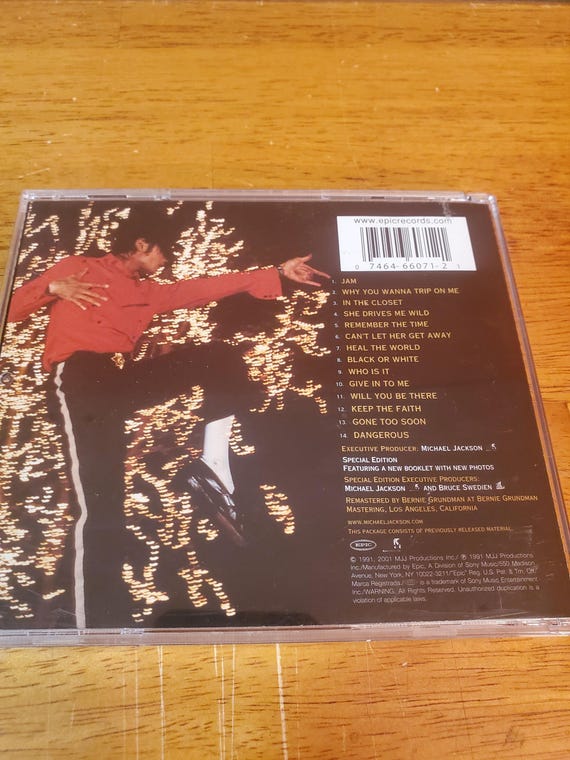 Michael Jackson Dangerous CD - 2001 Special Edition - Etsy