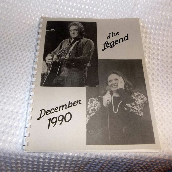 JOHNNY CASH International Fan Club Book The Legend 1990 June Curtis Alma Todd