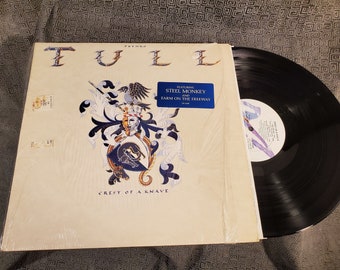 Jethro Tull Vinyl LP - Crest Of A Knave - Play Tested Record - Vg+/Vg+  1987 - Partial Original Shrinkwrap and Hype Sticker