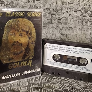 Waylon Jennings Golden Classic Series Cassette Tape  Outlaw Country Music - 1970&#39;s - Abeline - Lorena - Big Mamou  - Made in Canada