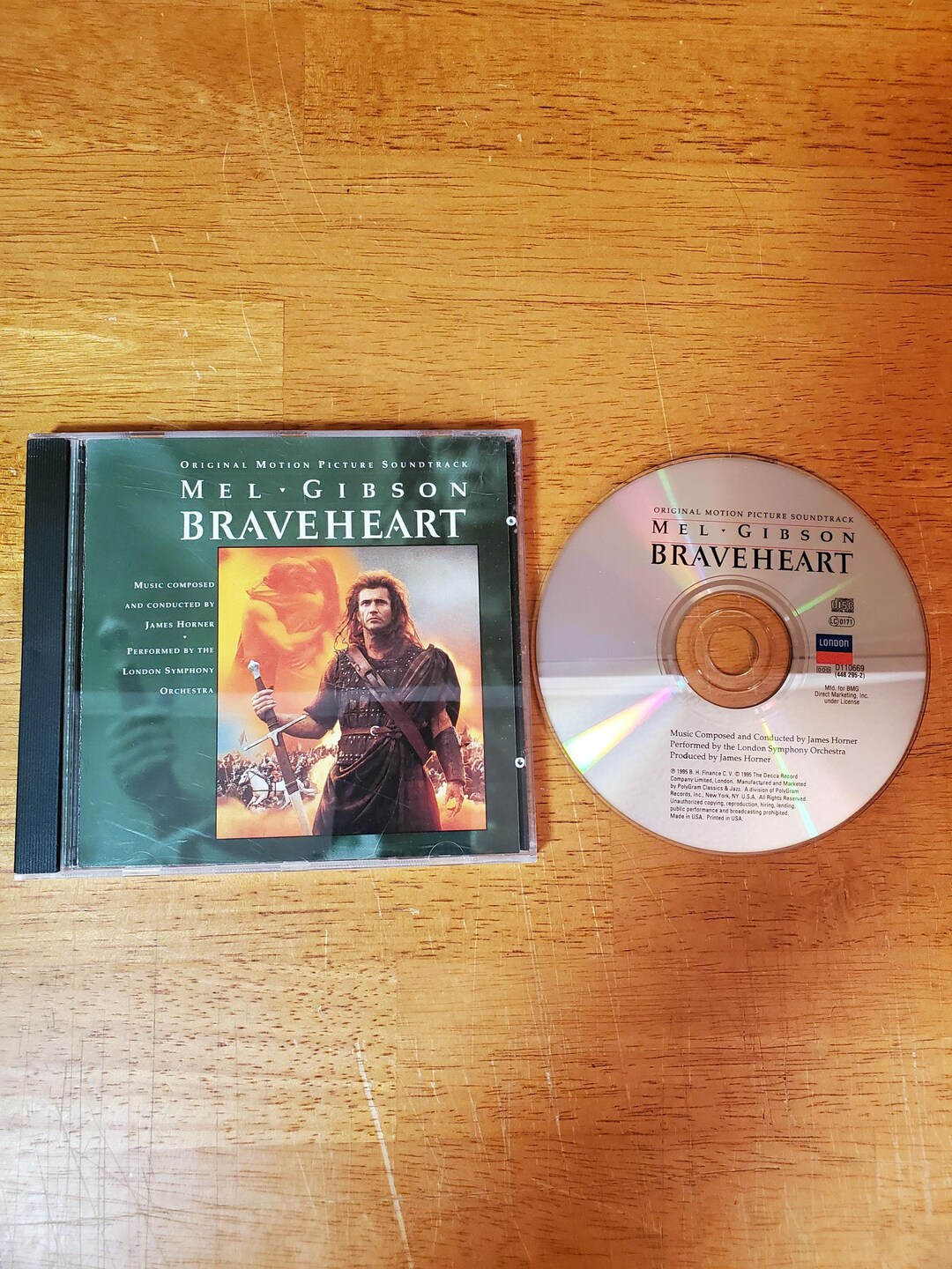 Braveheart Movie Soundtrack CD - Mel Gibson - James Horner London