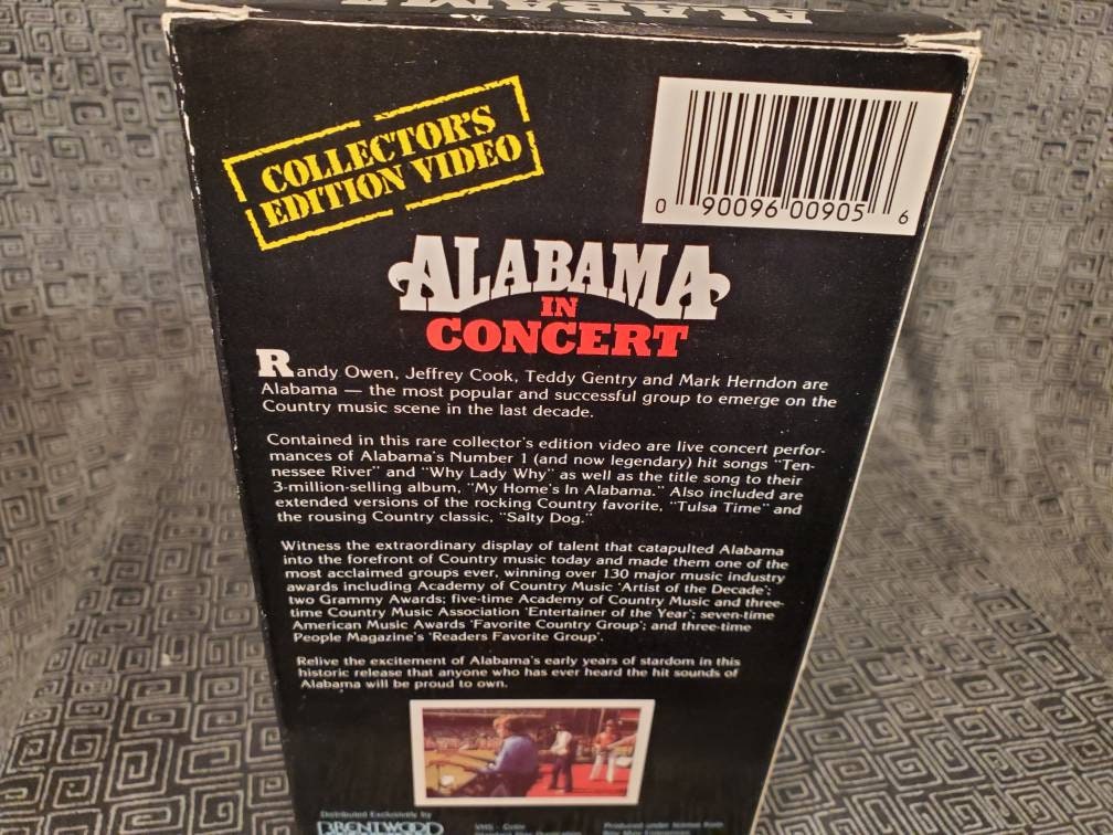 レコード ALABAMA in Concert VHS Video Cassette Tape Country Music, 1991 - Etsy
