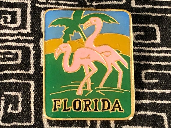 Florida Enamel Pin - Metal Carnival Pin - Cloison… - image 1