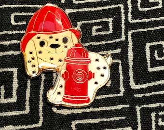 Dalmation Enamel Pin - Fireman Pin - Fire Fighter Pin - FD - Fire Department Pin - Mascot Pin - Puppy pin - Dog pin - Animal Pin - Rescue