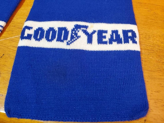 GOODYEAR Racing Tires Winter Scarf - Blue and Whi… - image 4