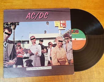 ACDC Vinyl Record - Dirty Deeds Done Dirt Cheap - Play Tested LP Album - Vg+ 1981