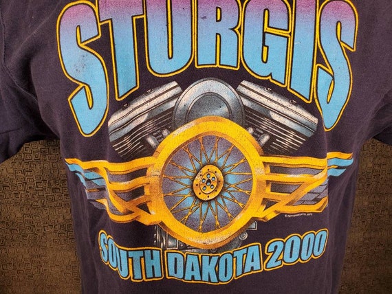 2000 Sturgis Rally Tee Shirt - 2 sided Size M/L- … - image 4