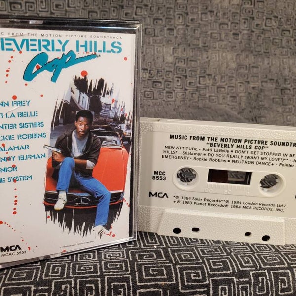 Beverly Hills Cop Movie Soundtrack Cassette Tape - Eddie Murphy - The Heat Is On - New Attitude - 80's Comedy