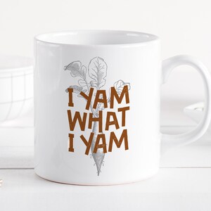 Vegetable Puns, Funny Gift for dietitian, nurse, cook, mom, chef, foodie, gardeners, green thumbs, farmer,doctor, I Yam What I Yam,