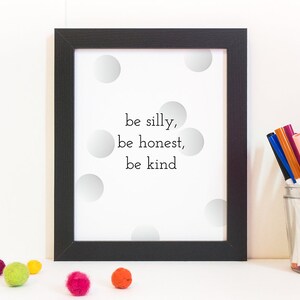 PRINTABLE wall art, Black and white typography printable, Inspirational home decor, Cute minimalist dorm poster, Modern play room quote image 2