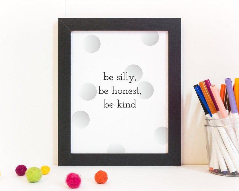 PRINTABLE wall art, Black and white typography printable, Inspirational home decor, Cute minimalist dorm poster, Modern play room quote image 2