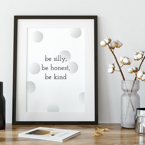 PRINTABLE wall art, Black and white typography printable, Inspirational home decor, Cute minimalist dorm poster, Modern play room quote image 3