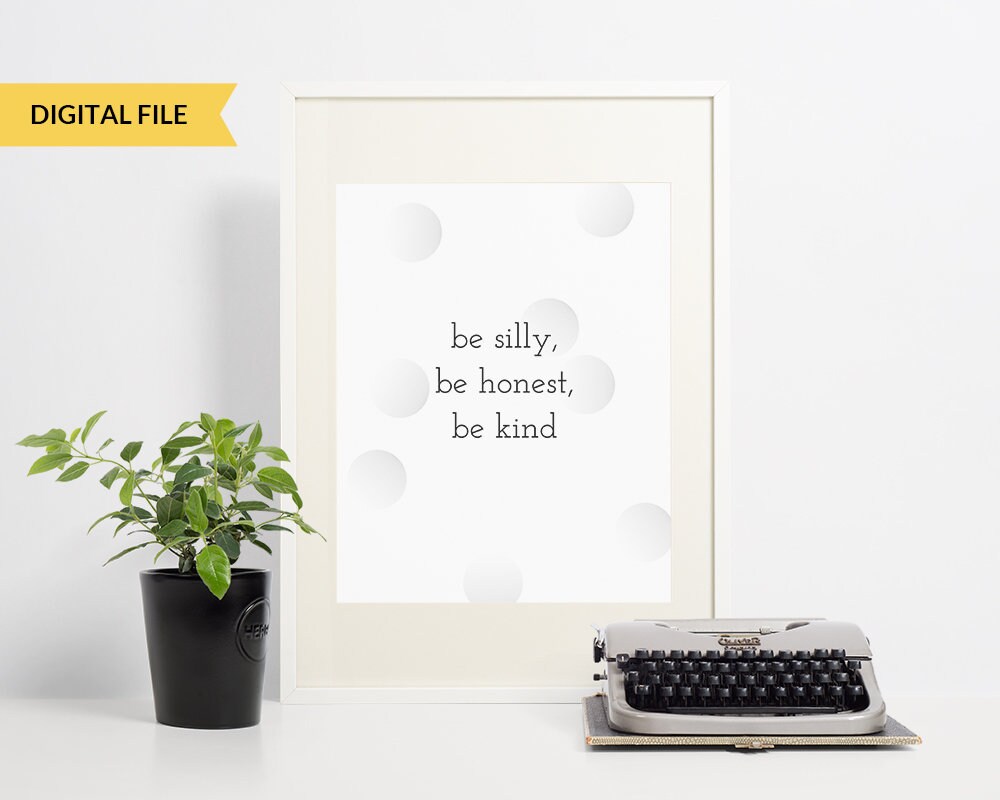 PRINTABLE Wall Art, Black and White Typography Printable, Inspirational ...