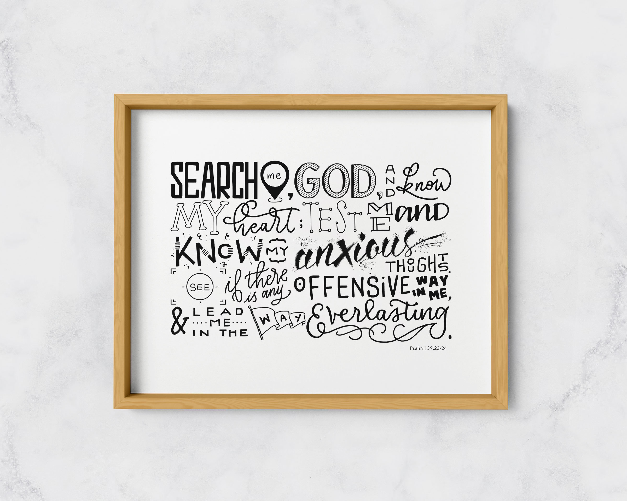 psalm-139-23-24-bibelschrift-wandkunst-suche-mich-und-kenne-mein-herz