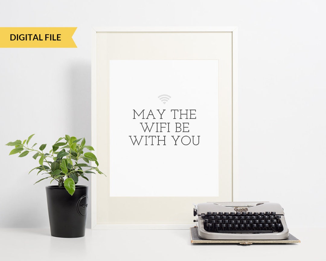 Funny Router Signs Printable Wifi Sign, Funny Home Decor, Tech Office Wall Art, Nerdy Geek ...