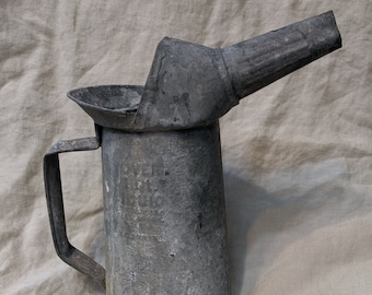 Vintage Dover 1 Qt Liquid Oil Gas Station Galvanized Metal Can
