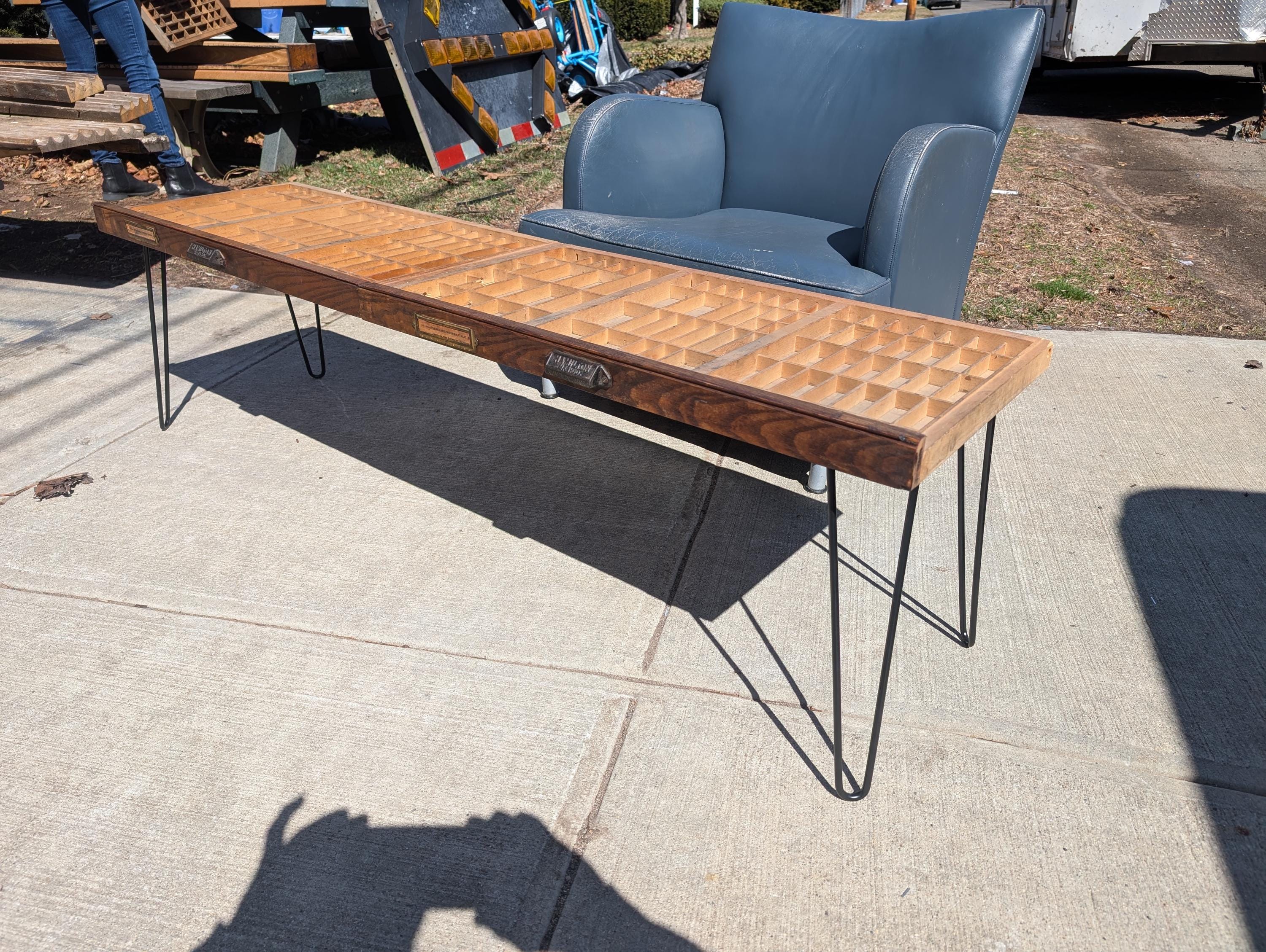Hamilton Letterpress Type Case Drawer Coffee Table Double Wide - Etsy