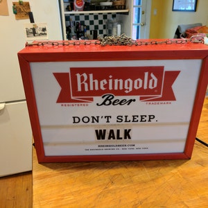 Rheingold Beer Two Sided Display Hanging Sign