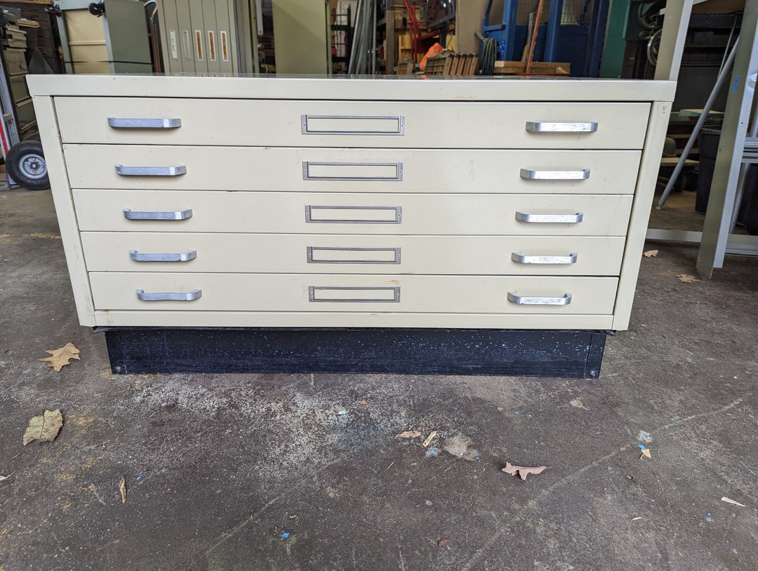 Stacor Flat File 5 Drawer Set With 6 Base Etsy