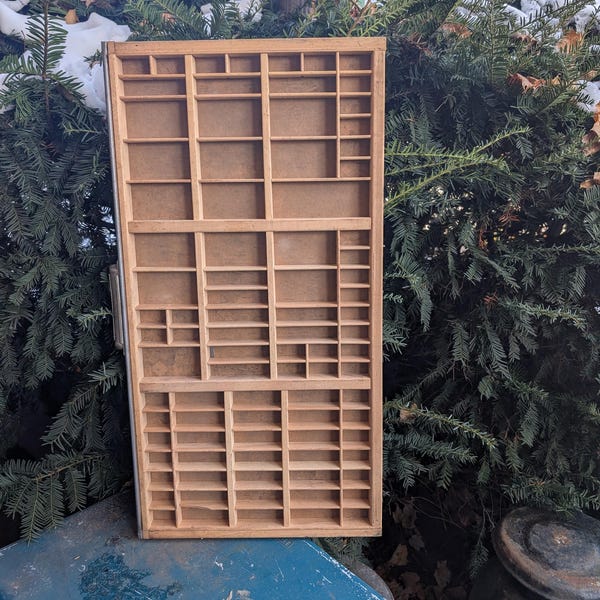 Letterpress California Job Type Case Printers Drawer