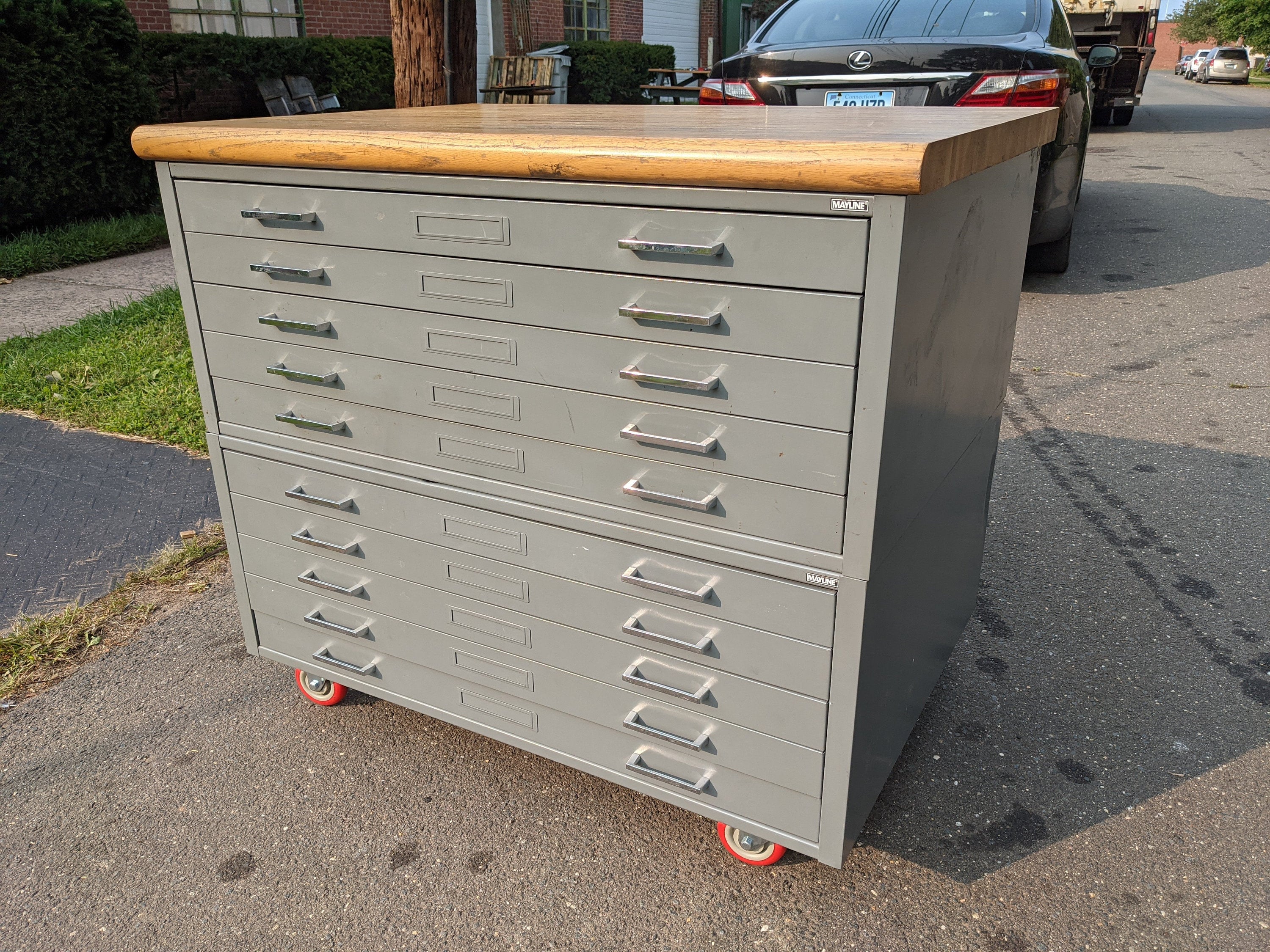 Antique Printers Cabinet, Hamilton Typeset Cabinet, Flat File