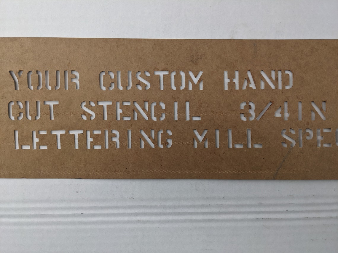 Custom Cut Vintage Military Spec Oil Board Stencils 3/4 Etsy
