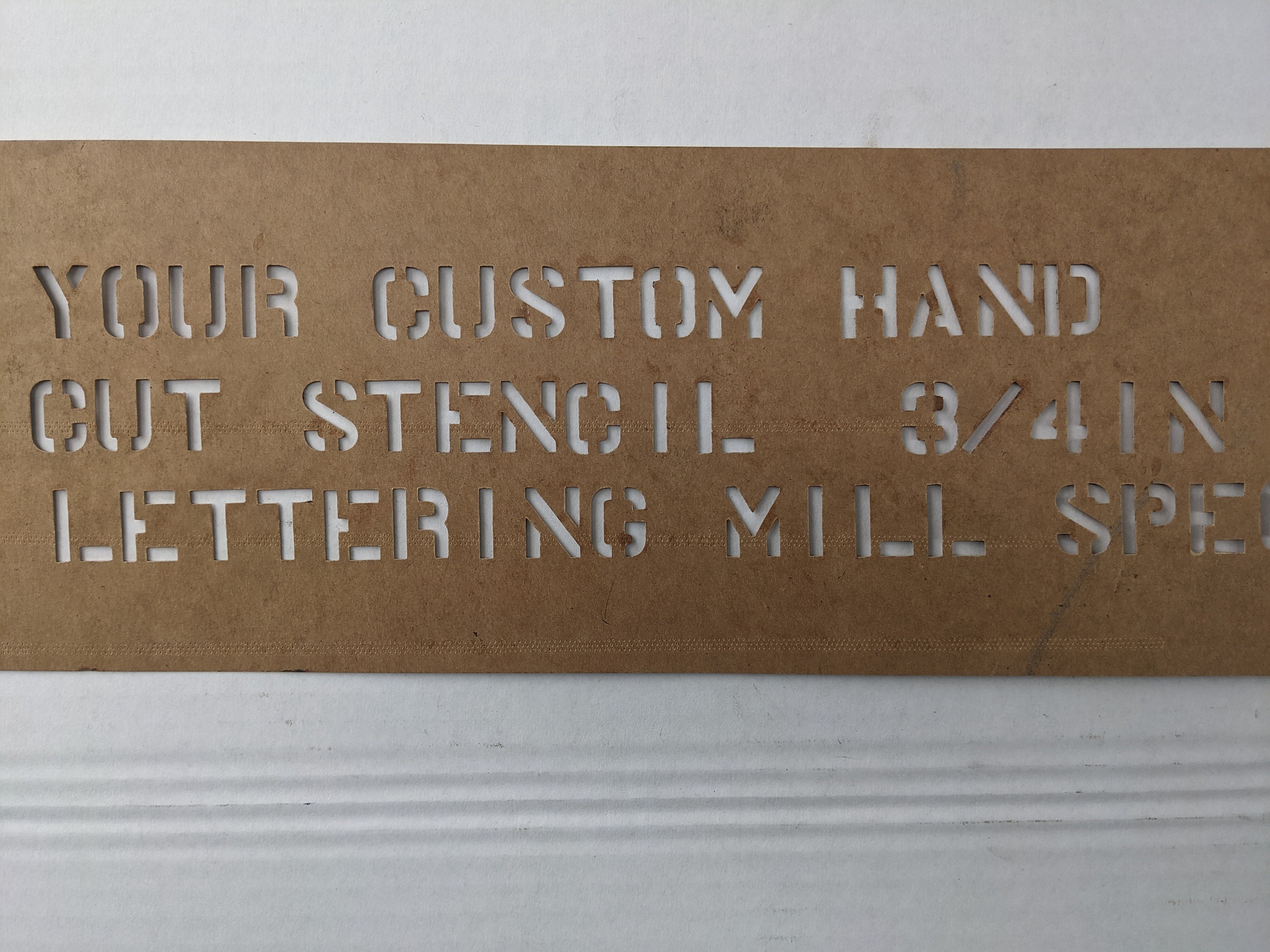Authentic Custom Cut Oil Board WWII Military Stencil