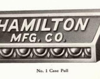 Hamilton Mfg Printers Type Case Pull Handle Cast Iron  #1