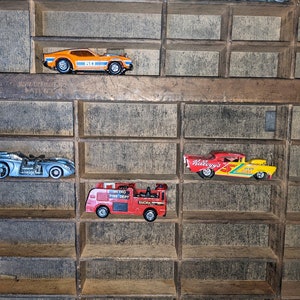 Matchbox Hot Wheels Display Hamilton Letterpress Typeset Drawer Showbox 10 Car Collection