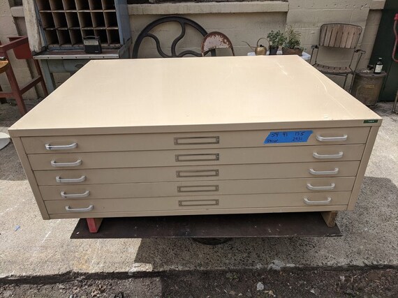 Stacor Flat File Cabinet 5 Drawer Large Format Arch E Etsy