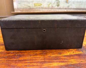 Antique Mahogany Desktop Cigar Humidor