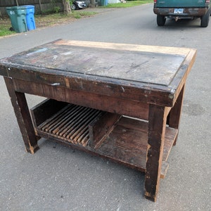 Hamilton Printers Wooden & Stone Imposing Table #28
