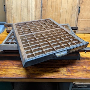 HAMILTON プリンタートレイ　木製活版印刷　引き出し　ハミルトン　古道具 HAMILTON プリンタートレイ 木製活版印刷 引き出し ハミルトン