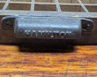 Hamilton Mfg Printers Type Case Pull Handle Cast Iron
