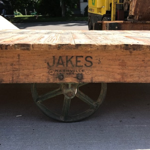Large Factory Furniture Railroad Cart Jakes