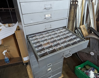 Vintage Small Parts Tool Stackable 13 Drawer Storage Cabinet