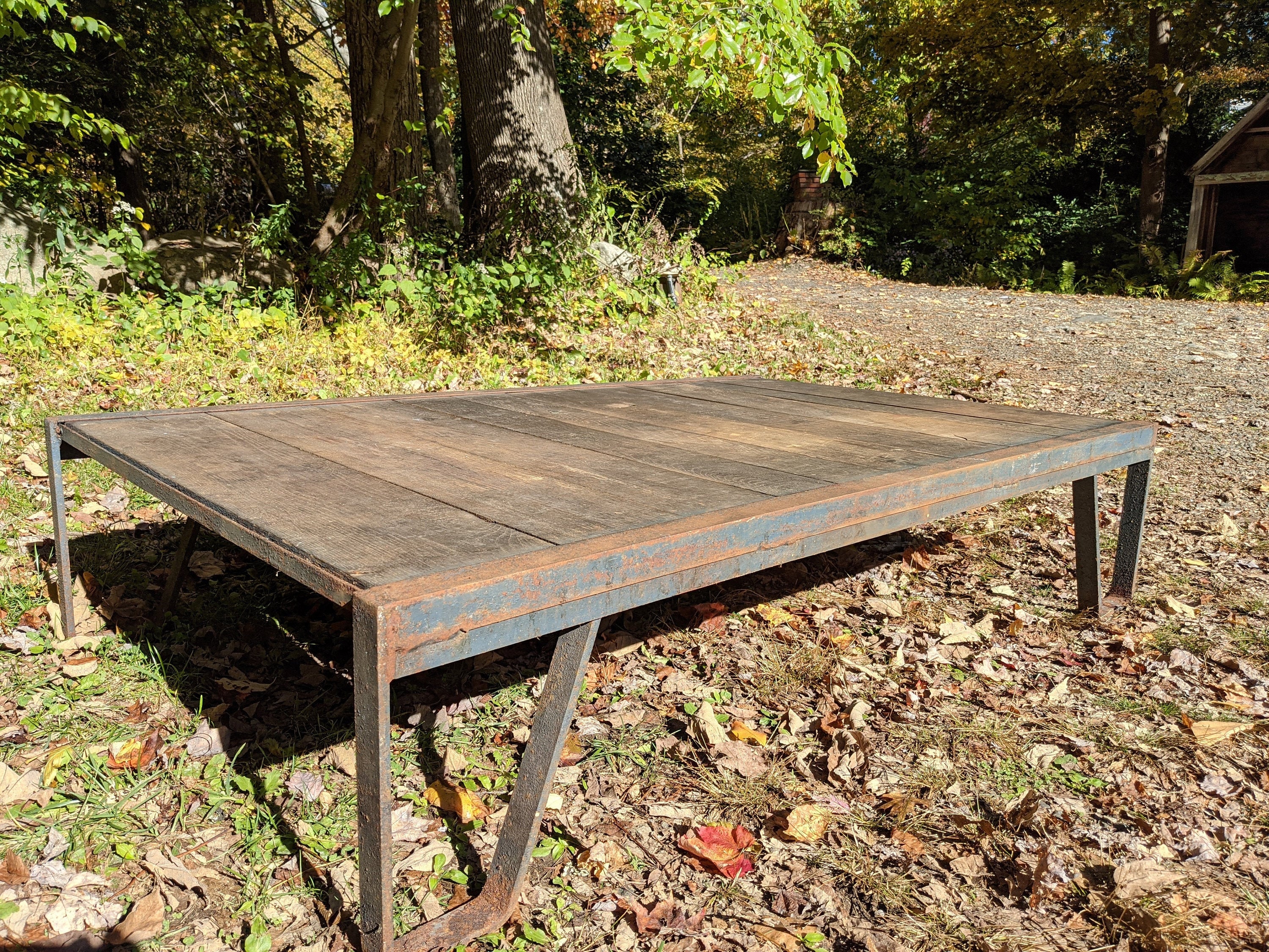 Vintage Industrial Factory Warehouse Dead Skid Platform Coffee