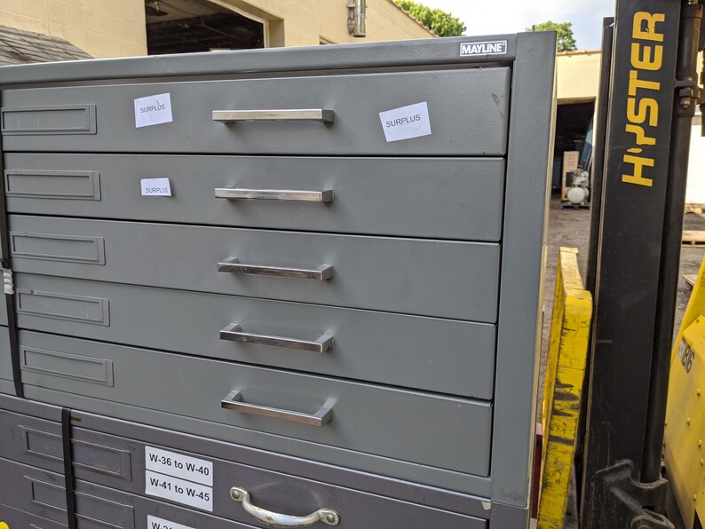 Mayline Flat File Cabinet 5 Drawer Unit 36x24 Arch D ...