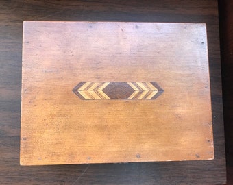 Handmade Box with Marquetry Inlay