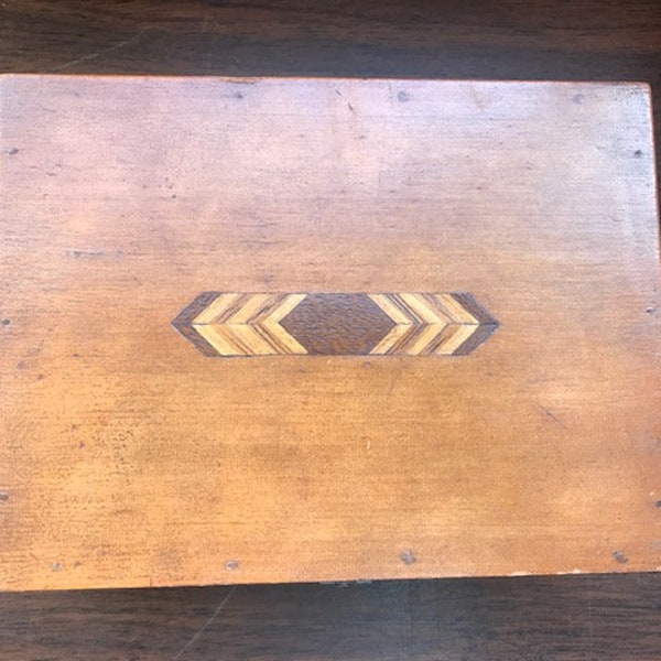 Handmade Box with Marquetry Inlay