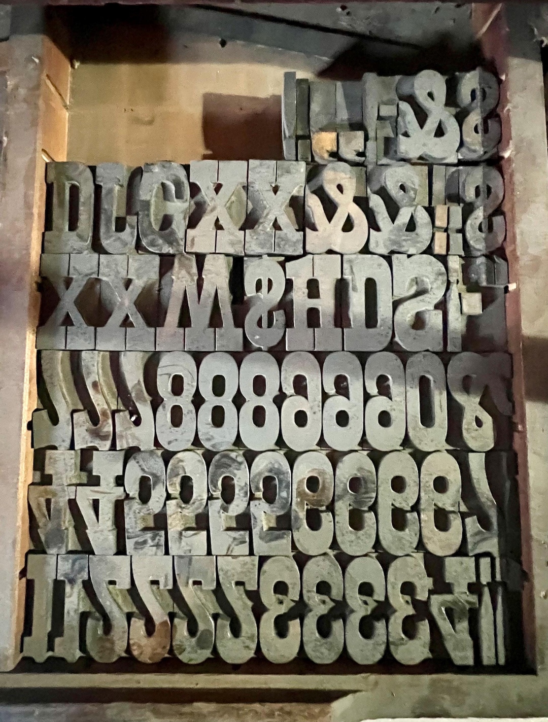 Large Wooden Type Letterpress 3A Block Set 12 Lines 2