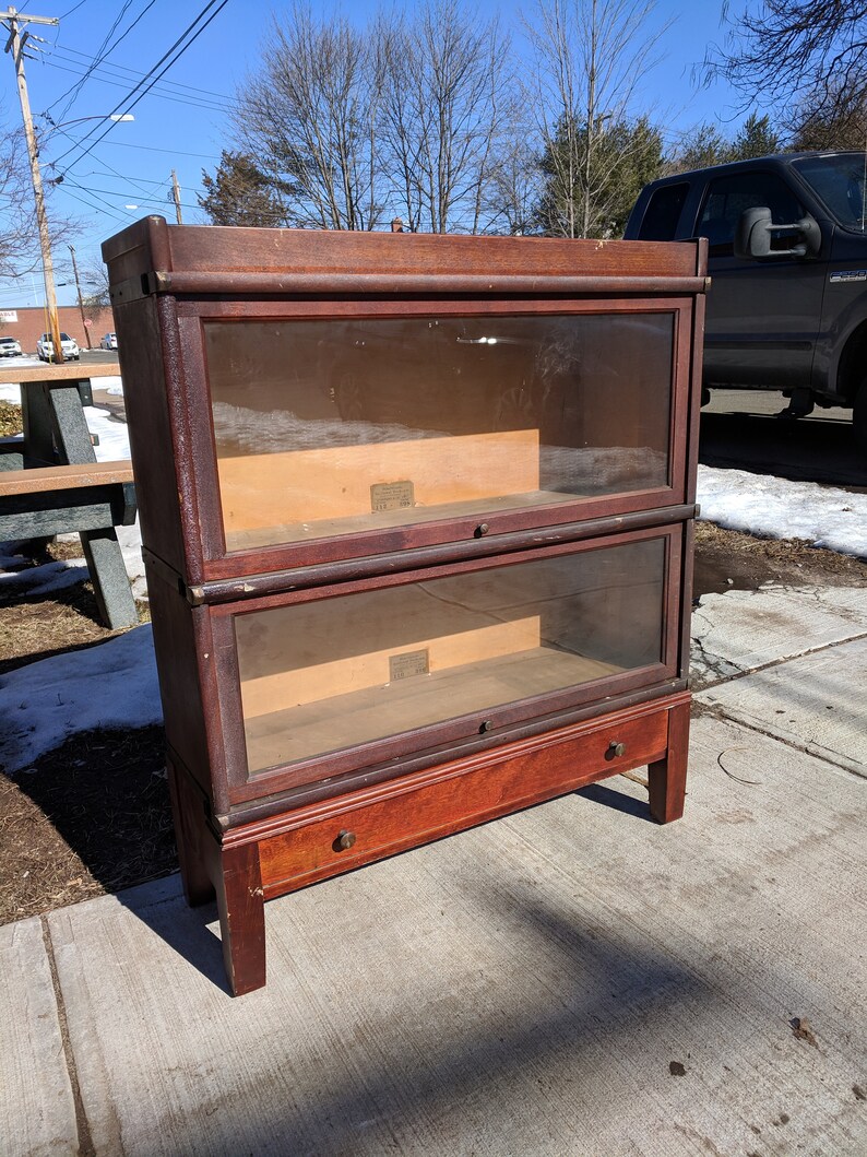Globe Wernicke Barrister Bookcase 2 Shelf With Drawer