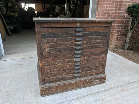 Hamilton Type Case Printers Cabinet 12 Drawer 22 Etsy