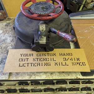 Custom Cut Vintage Military Spec Oil Board Stencils 3/4" Height