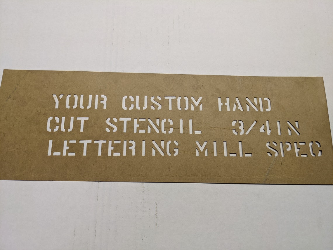 Custom Cut Vintage Military Spec Oil Board Stencils 3/4 Etsy